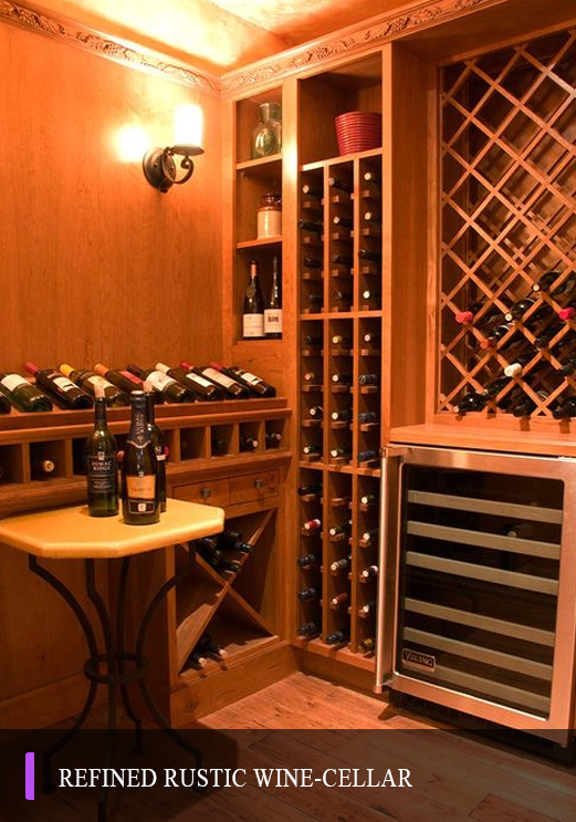 V6B Design Group, refined-rustic-wine-cellar